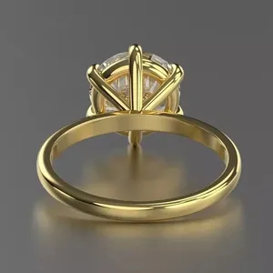 Anillo de compromiso de moissanita de corte redondo de plata 925 3.00Ct para aniversario de boda o regalo de fiesta - Product Image 6