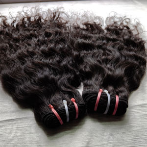 Extension de cheveux permanente Bundles de cheveux à texture bouclée 100% Bundles de trame humaine brute non transformée indienne Cheveux de donneur unique - Product Image 1