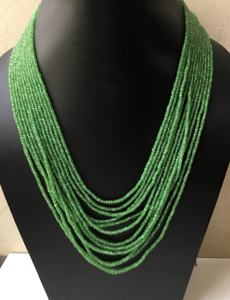 สร้อยคอลูกปัด tsworite เหลี่ยมเพชรพลอยธรรมชาติลูกปัด tsavorite สำหรับเครื่องประดับที่ดีทำสร้อยคอลูกปัดอัญมณี - Product Image 2