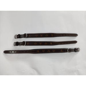 Leather <b>Dog</b> <b>Collar</b> Customized Custom Attractive Brand logo <b>Personalized</b> extra Soft Padding Premium Quality Wholesale Manufacture - Product Image 1