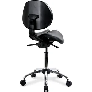 Chaise de selle réglable moderne design métallique pour bureau école appartement hôpital mobilier commercial - Product Image 1