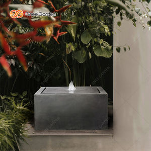 Fontaine rectangulaire compacte en aluminium noir, électrique, résistante aux intempéries, pour petits jardins et patios – Vente en gros usine - Product Image 3