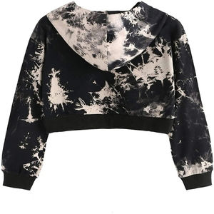 เสื้อฮู้ดครอปตัวใหญ่สำหรับผู้หญิงขายส่ง – ผ้าฝ้ายฟลีซ 100% ระบายอากาศได้ดี ป้องกันการเป็นขุย สวมใส่สบาย - Product Image 4