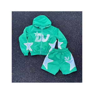 Conjunto de chaqueta con capucha a prueba de lluvia de nailon de nuevo diseño para hombre, cortavientos de retazos, ropa de calle larga, lona transpirable para invierno - Product Image 3