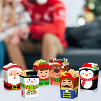Boîtes à pop-corn de Noël Friandises de Noël Boîtes à bonbons Renne de Noël Bonhomme de neige Père Noël Elfe Papier Party Favor