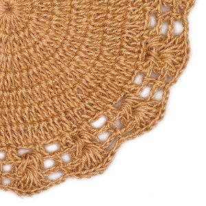 เสื่อปูโต๊ะรับประทานอาหารทำจากปอกระเจาธรรมชาติทำมือสำหรับงานแต่งงานงานเลี้ยงวันเกิดและงานเลี้ยงตกแต่งสำหรับทุกวันและโอกาสพิเศษ - Product Image 5