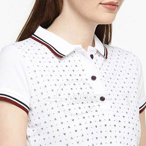 Polo de mujer de talla grande personalizado ropa de calle Último precio bajo Polo de mujer con logotipo personalizado OEM - Product Image 5