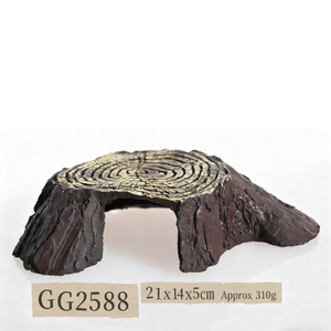 Acuario paisajismo lagarto Gecko reptil ocultar cueva tortuga tomar el sol plataforma tortuga tanque decoración piedra Artificial resina ornamento - Product Image 5