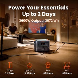 Jackery Home Power 3000 Portable Power Station 3072Wh LiFePO4 <b>Solar</b> <b>Generator</b> 2200W 3600W AC/7200W Surge US/AU Wholesale - Product Image 4