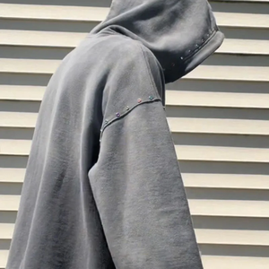 Exclusivo personalizado Rhinestone Hoodie Streetwear Fans de gran tamaño cremallera Up sudadera Hip Hop moda sudaderas con capucha para hombres y mujeres - Product Image 2