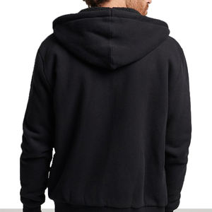 Sweat à capuche en polaire chaud d'hiver unisexe avec logo personnalisé, veste zippée de haute qualité, manteau à capuche doublé, logo personnalisable, imperméable - Product Image 3