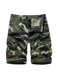 กางเกงขาสั้นคาร์โก้ผู้ชาย ผ้าฝ้าย 100% ระบายอากาศ แห้งเร็ว สไตล์สตรีท สำหรับกิจกรรมกลางแจ้ง - Product Image 5