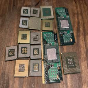 2 Placas de Circuito Impreso (PCB) de 255 Gramos, Vintage, Raras, para CPU, RCA, CDP 1802, Colección Oro - Product Image 3