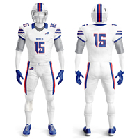 Mejor Diseño, Uniformes de Fútbol Americano Personalizados con Impresión, Hombreras 100% Poliéster, Servicio OEM, Tela Transpirable, Manga Corta