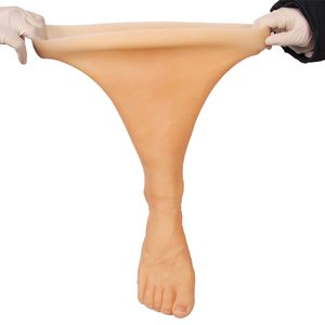 Silicone Réaliste Peau Artificielle Faux <span class=keywords><strong>Jambe</strong></span> Pieds Couverture Prothèse Pied Cicatrice Couverture Manches Halloween Cosplay - Product Image 1