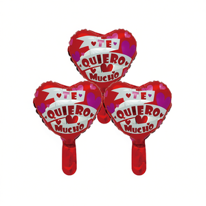 Ballons en aluminium en forme de cœur « Te Quiero Mucho » 10 pouces, décorations pour la Saint-Valentin, 12 pièces/sac - Product Image 2