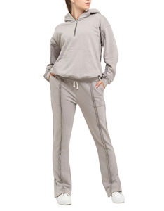 Conjunto Deportivo de Chándal para Mujer, Invierno 2024, Estilo Urbano, Transpirable, Talla XL, Informal, de Felpa, con Cierre de Cremallera de un Cuarto - Product Image 1