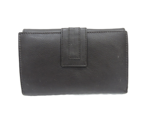 Portefeuille en cuir de vache de qualité supérieure noir doux personnalisé et personnalisé long sac à main mince avec fermeture à pression utilisation bidirectionnelle unisexe - Product Image 1