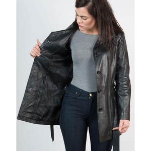 2025 nuevas llegadas precio ropa de mujer Abrigos de cuero mejor precio cómodo secado rápido transpirable de talla grande abrigos de cuero para mujer - Product Image 4