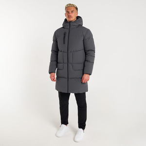 Latest Style Lightweight Windproof <b>Canvas</b> Puffer Jacket for Men Custom Made Logo Printing Stand Collar Polyester Fabric Winter - Product Image 6