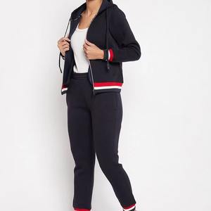 Prix de gros, sur mesure, 100% coton, 400 GSM, vêtements d'hiver lourds, style streetwear, couleur unie, survêtement pour femmes - Product Image 3