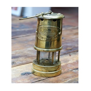 Lámpara de mineros de forma redonda de calidad fabulosa en latón y vidrio, lámpara de mineros de Color dorado para accesorios de decoración del hogar - Product Image 2
