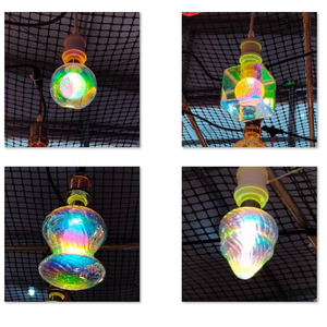 Lámpara decorativa de Vidrio colorido <span class=keywords><strong>3W</strong></span> E27 <span class=keywords><strong>E14</strong></span> para Hotel Bar Restaurante Bombilla de filamento decorativa de Navidad - Product Image 6