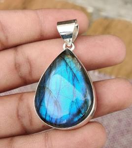 Bijoux pour femmes en argent style bohème pendentif en argent sterling 925 Labradorite pierre précieuse tendance pendentif fait main cadeau pour - Product Image 2