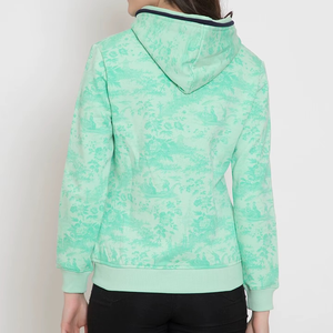 Sweat à capuche zippé pour femme en coton et polyester de haute qualité, OEM, polaire épaisse à grammage élevé, séchage rapide, écologique, streetwear, vente en gros - Product Image 2