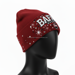 Bonnet d'hiver pour hommes Premium 300 GSM tricot acrylique doux et chaud couleur marron personnalisé 3D broderie Logo jacquard Bonnet pour hommes - Product Image 5