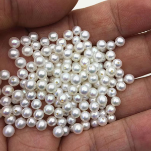 Perles d'eau douce Akoya blanches naturelles de 4,5-5 mm, forme de grain de riz, perles en vrac, certifiées par une tierce partie, vente en gros - Product Image 1
