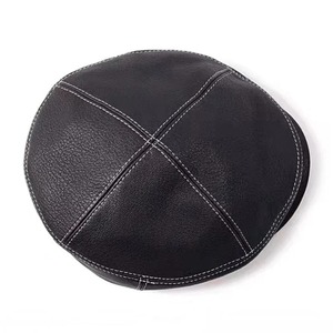 Béret en cuir unisexe réglable toutes saisons, doublure blanche, couleur et taille personnalisables, style britannique, casquette de newsboy - Product Image 5