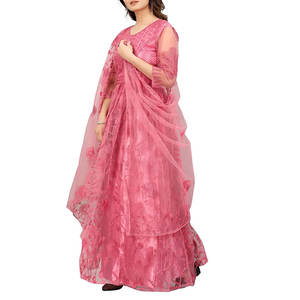 Nouveaux arrivages de tenues de soirée Salwar Kameez en soie pour femmes, tenue décontractée formelle indienne pakistanaise d'excellente qualité - Product Image 3