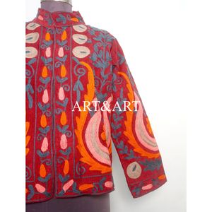 Chaqueta Acolchada con Bordado Floral, Botones, Forro de Algodón, Hecha a Mano, para Invierno y Otoño, de Secado Rápido, Transpirable, para Fiestas - Product Image 5