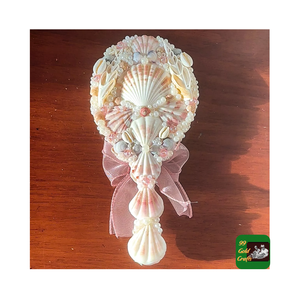 Accessoire de beauté de luxe pour les filles/Miroir de coquillage portable avec décoration de coquillage naturel coloré au meilleur prix - Product Image 2