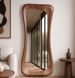 Miroir sur pied Art Déco en noyer de luxe, miroir décoratif en bois fait main pour la maison au meilleur prix - Product Image 3