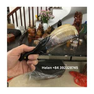 Recién llegado, peine de cuerno de buey, calidad Premium 100%, hecho a mano, peine de bolsillo de cuerno fino Natural, peine de dientes finos a la venta - Product Image 5