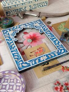 Bâton de vadrouille recyclé fait à la main écologique cadre photo cadeau d'art de maison durable d'Inde - Product Image 4