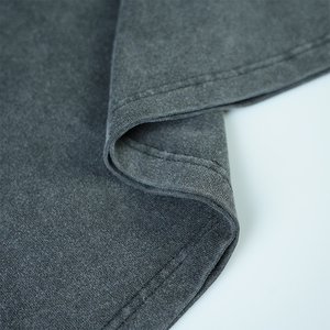 Camiseta de Hombre con Lavado Ácido, Tendencia Top, 100% Algodón, Cuello Redondo, Transpirable, Largo Regular, Corte Holgado, Tinte Liso - Product Image 6