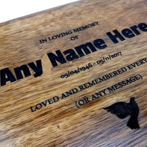 Wood <b>Pet</b> <b>Urn</b> For <b>Ashes</b> Dog Cat Box Personalized Cremation Casket Engraved Bespoke Small Medium Large - Product Image 4