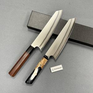 سكين مطبخ ياباني XC606R رائج البيع بمقبض خشبي وشفرة من الفولاذ المركب، سكين كيريتسوكي ياباني حاد من الفولاذ المقاوم للصدأ - Product Image 2