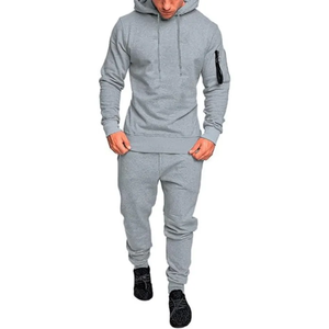 Conjunto de dos piezas de chándal y pantalones de chándal de nailon con cremallera y solapa con logotipo personalizado OEM para hombre - Product Image 1