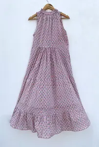 Robes sans manches personnalisées pour femmes, streetwear, imprimées à la main, robes amples pour femmes, 100% coton, robes décontractées, robes imprimées pour femmes - Product Image 4