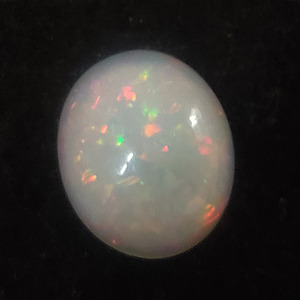 Opale éthiopienne naturelle, 20x16mm, cabochon ovale, 16.25 carats, opale véritable, pour bijoux, plein de feu, opale blanche, pierres précieuses - Product Image 3
