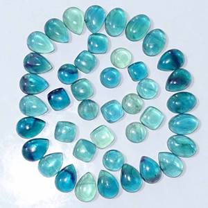 พลอยฟลูออไรต์ธรรมชาติอันสวยงามอัญมณีทรงหลวมรูปร่างผสมและขนาดเท่าอัญมณี fluorite Cabochon สำหรับใช้ทำเครื่องประดับ - Product Image 6