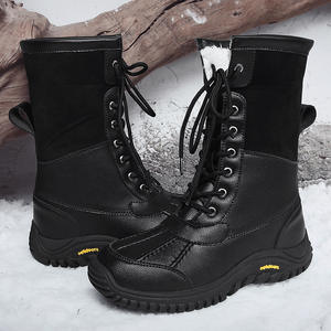 Botas de nieve de nuevo estilo para damas, de media pantorrilla, aptas para niños, modernas, gruesas, antideslizantes y cálidas, de algodón, para invierno. - Product Image 3