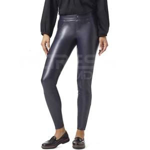 Mallas ajustadas personalizadas para mujer, lo último en ropa deportiva e informal, pantalones de cuero originales, ropa de gimnasio, diseño original de mallas de cuero - Product Image 1