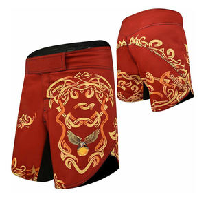 Short de boxe Savage One de haute qualité avec fentes, logo frontal extensible, séchage rapide, respirant, polyester/nylon - Product Image 1