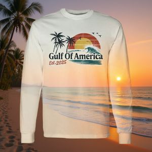 Camiseta Retro Vintage de Manga Larga con Diseño del Golfo de Estados Unidos Producto Promocional Premium 2025 - Product Image 3