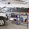 Étagère de garage à 5 niveaux, cadre en acier robuste, étagère de rangement multi-usages en métal